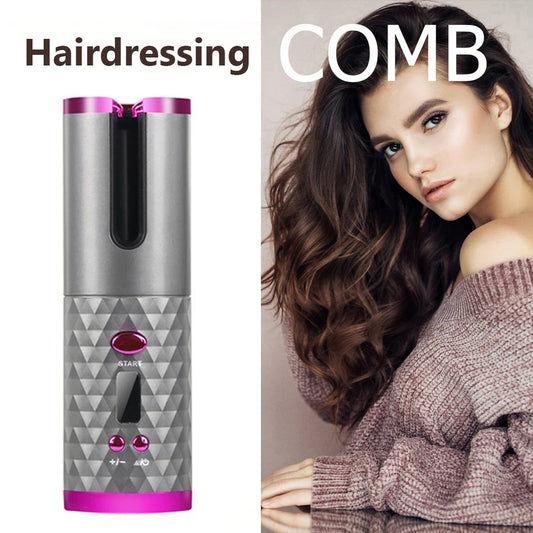 Wireless Hair Curler Portable Wireless Automatic Hair Curler Scald-Free Multi-Function Rechargeable Women Curls Waves Tool