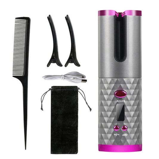 Wireless Hair Curler Portable Wireless Automatic Hair Curler Scald-Free Multi-Function Rechargeable Women Curls Waves Tool